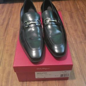 NEW Salvatore Ferragamo Leather Dinamo Bit Loafers